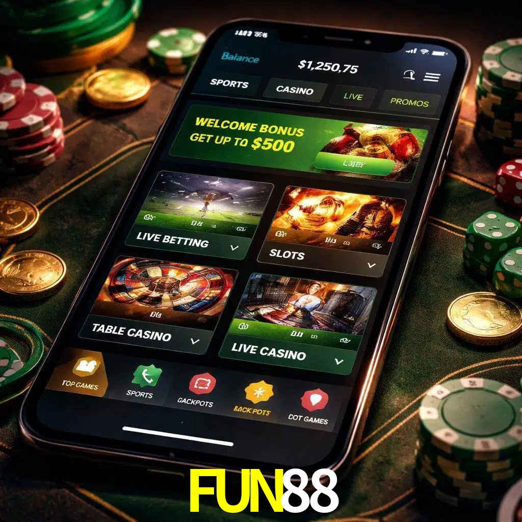 Diseño de juegos móviles FUN88 para usuarios en México